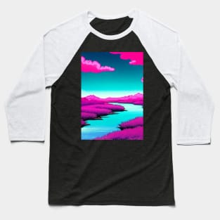 Anime pink landscape t-shirt Baseball T-Shirt